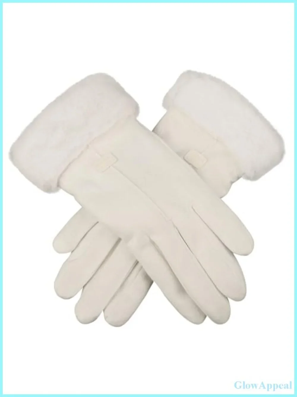Women's Fleece Lined Faux Suede Winter Gloves Touchscreen Five Finger